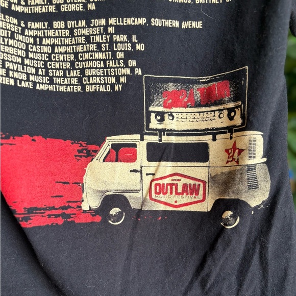 WILLIE NELSON - Outlaw 2024 Music Festival T Shirt - Picture 9 of 14